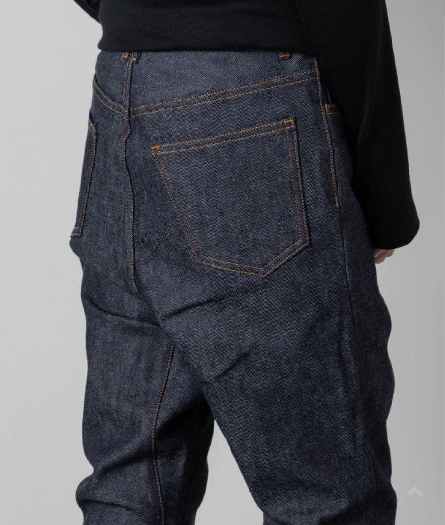 新品タグ付き　ato アトウ　ストレッチデニム　サルエルパンツ　46 ネイビー