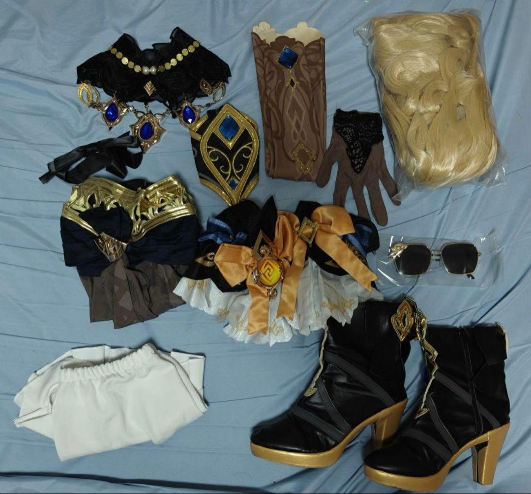 原神 三分妄想 猫屋小舗 ナヴィア ウィッグ 靴付き