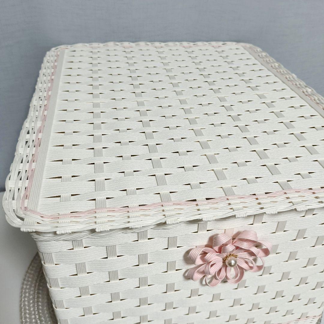 かご バスケット 蓋付き小物入れ 2点セット