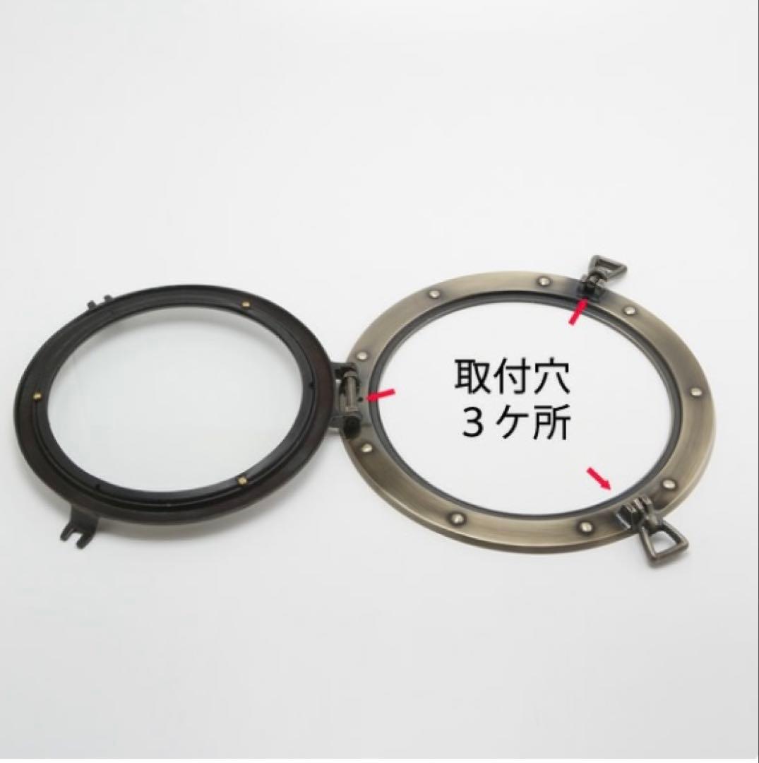 【新品】真鍮製 丸窓 ガラス窓 船舶風 マリンインテリア 壁飾り　送料無料