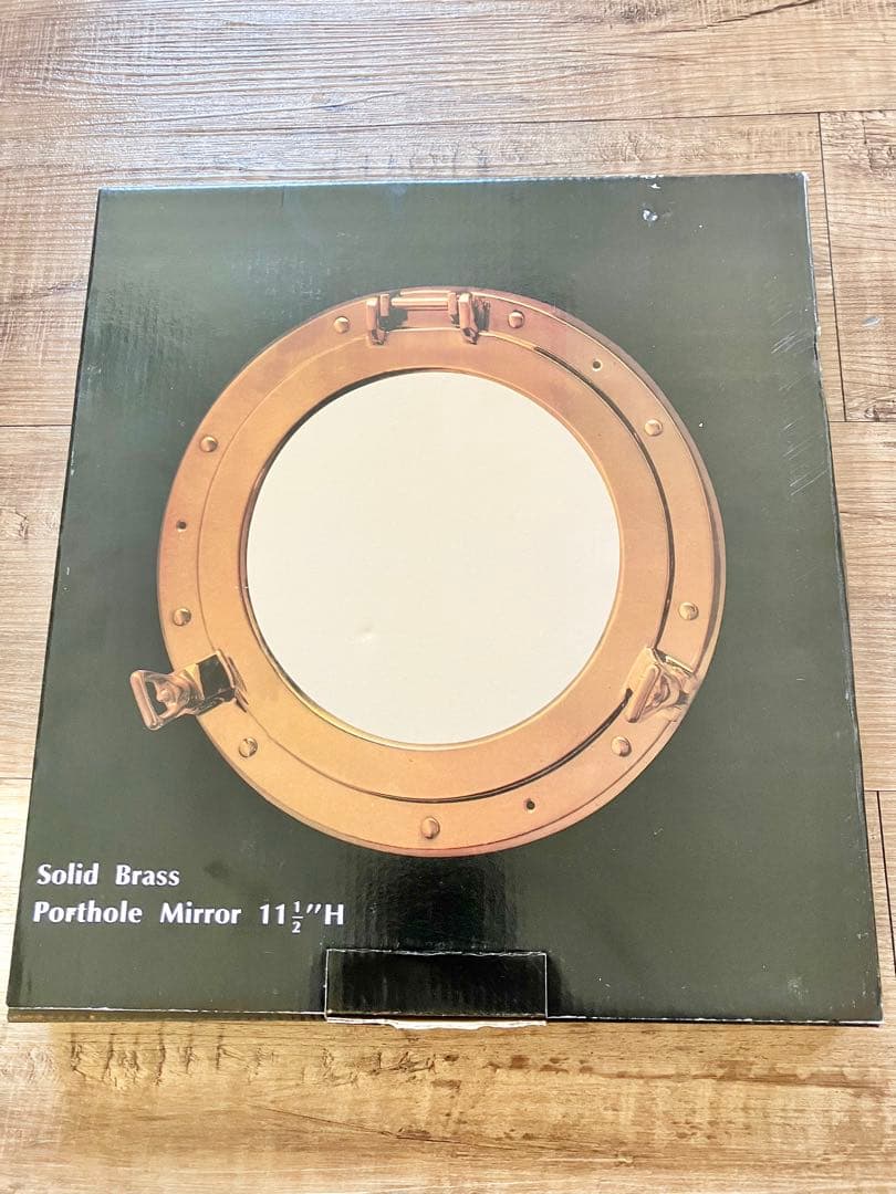 【新品】真鍮製 丸窓 ガラス窓 船舶風 マリンインテリア 壁飾り　送料無料