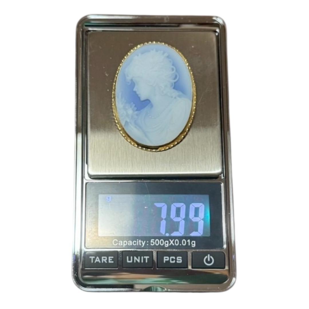 【SERINA】【真贋査定済】K18 カメオ ペンダントトップ兼ブローチ