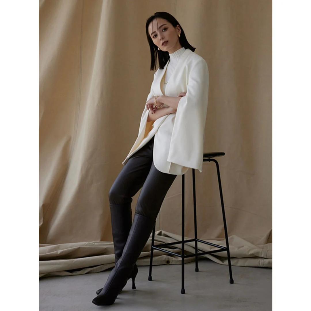 美品★anuans アニュアンス★ミドルレングススリットスリーブジャケット