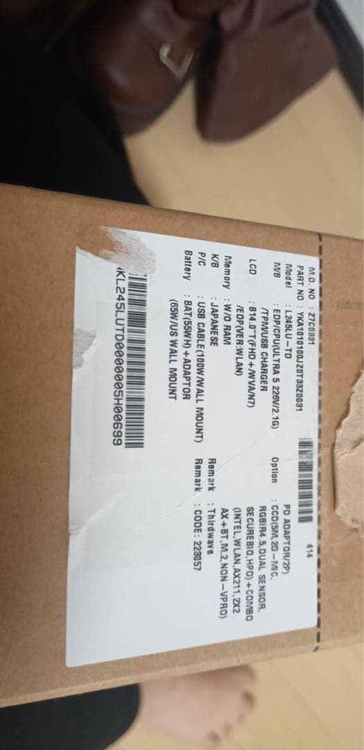 Windowsノート本体 thirdwave L245LU-TD