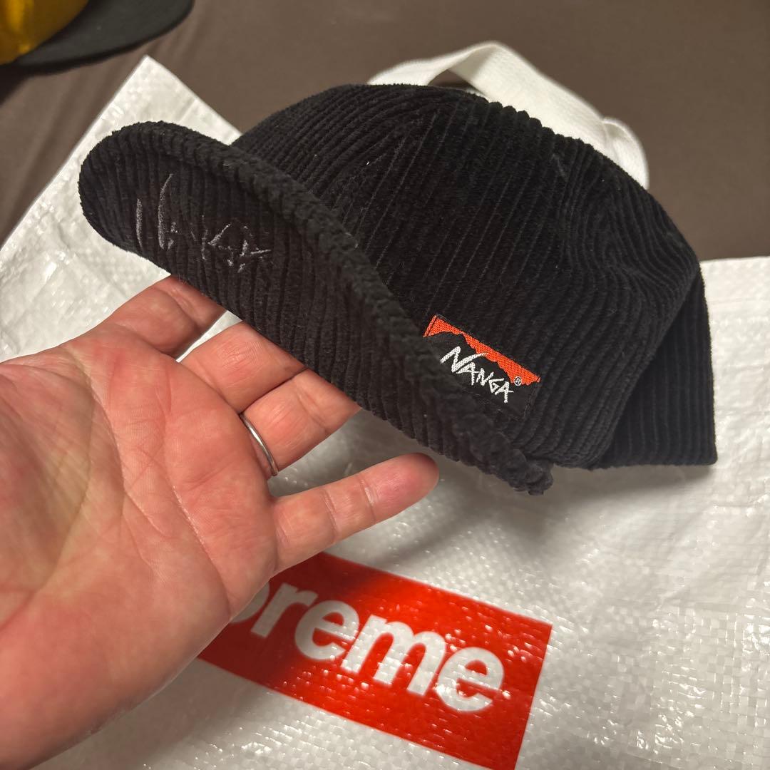 ナンガ　キャップ　コーデュロイ　黒