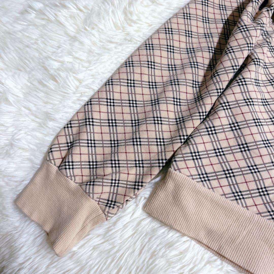 希少✨バーバリーブルーレーベル　ノバチェック　ジップアップ　パーカー