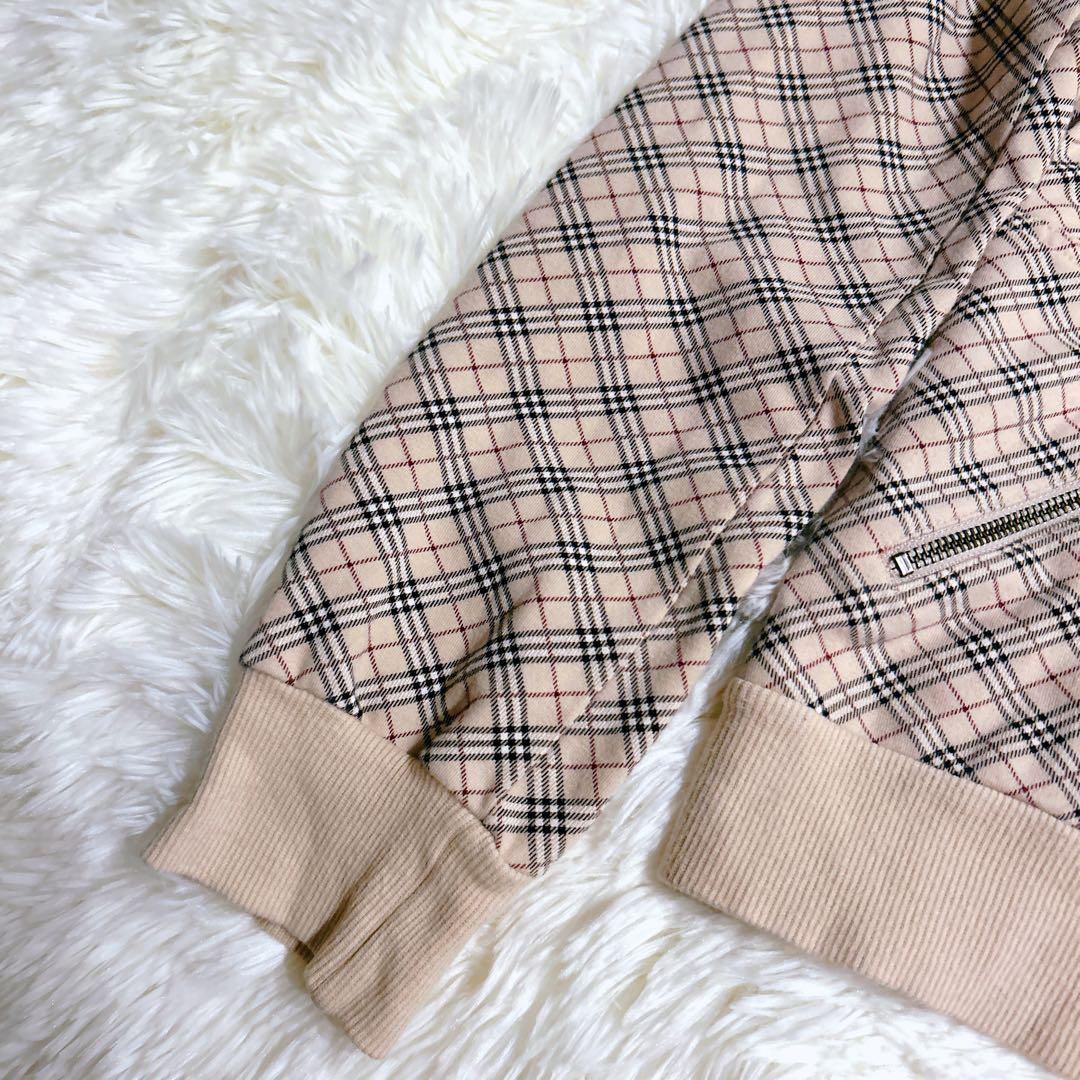 希少✨バーバリーブルーレーベル　ノバチェック　ジップアップ　パーカー