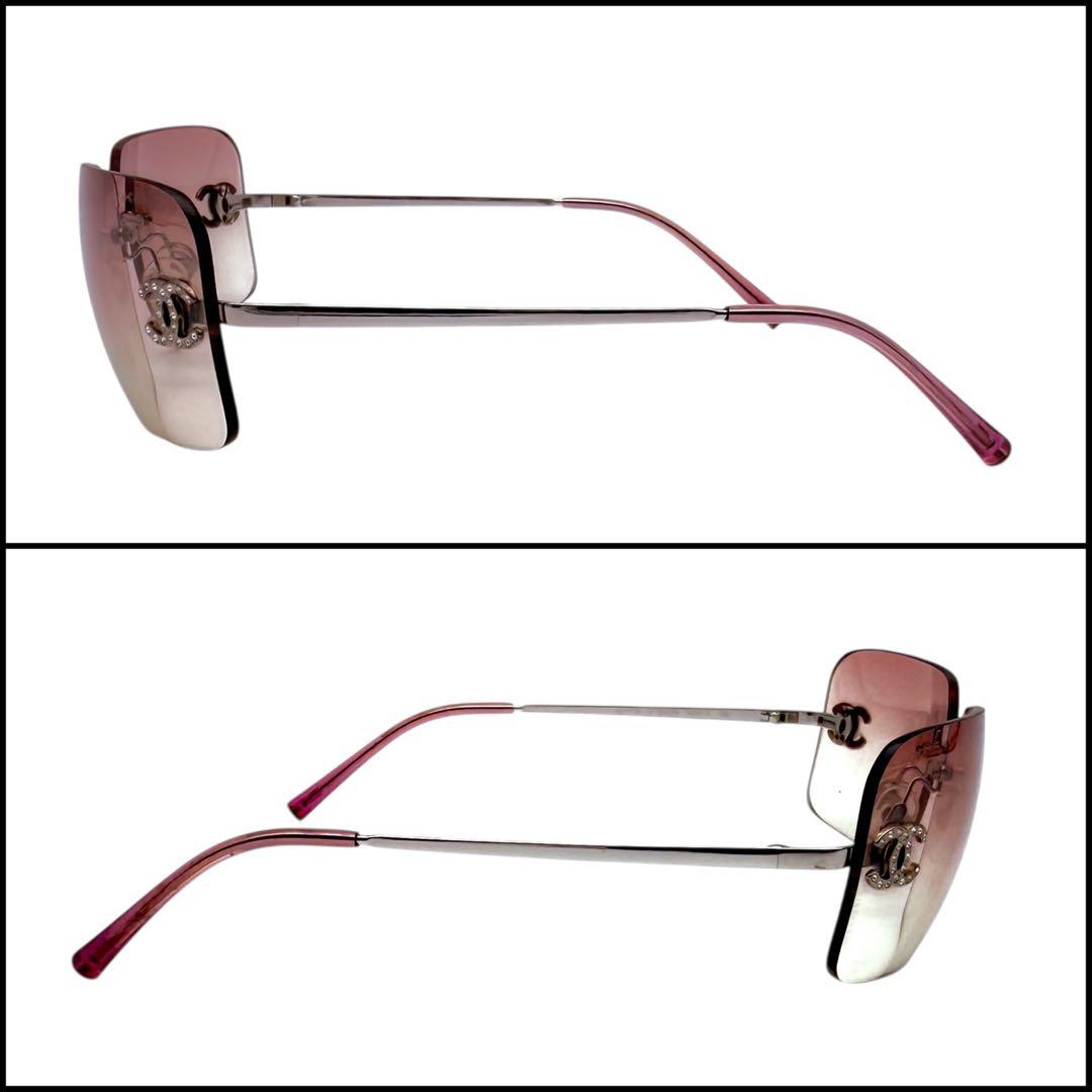 【美品】CHANEL シャネル　リムレス　スクエア　サングラス　ココマーク