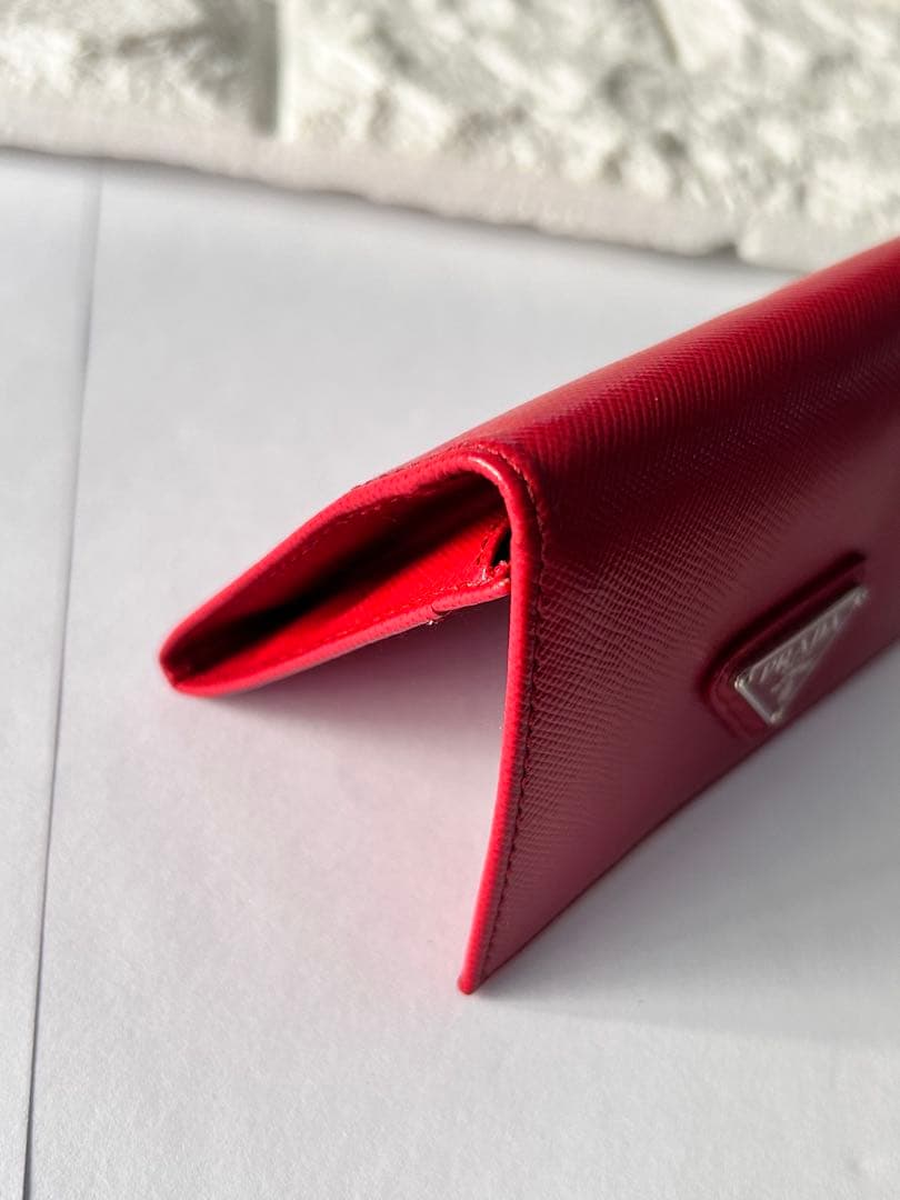 PRADA プラダ　サフィアーノレザー ケース　カードケース　 レッド