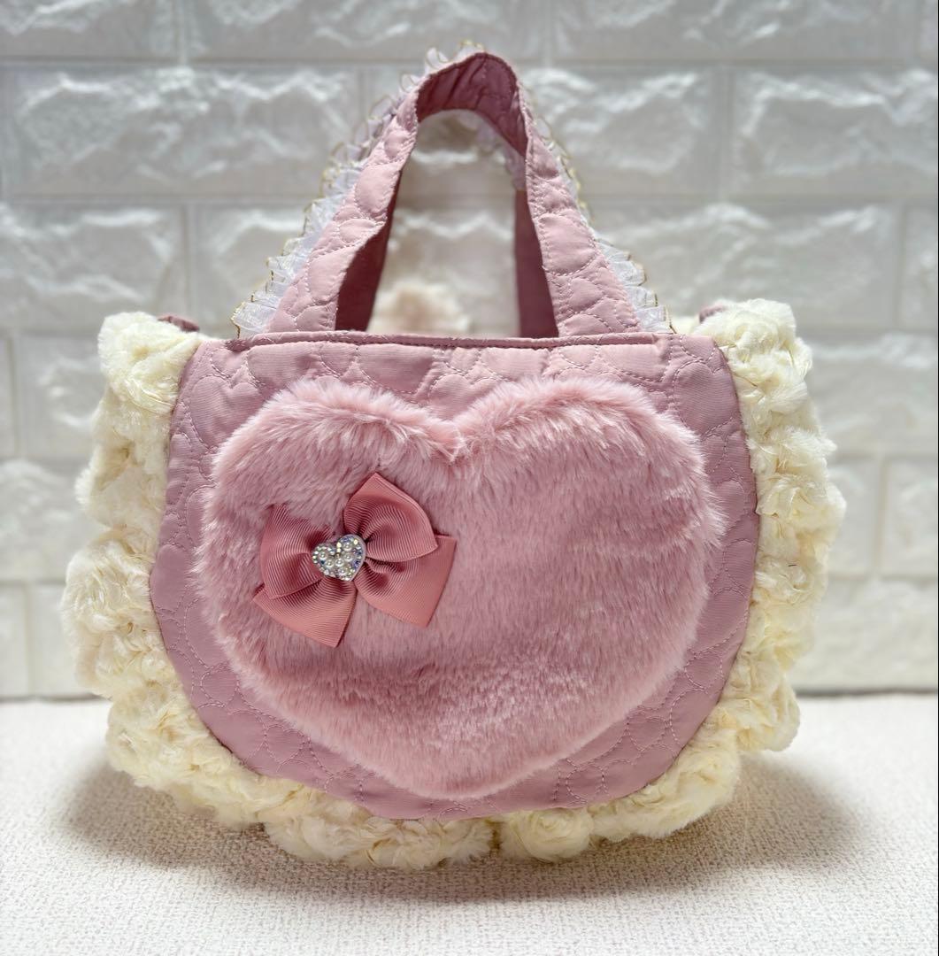 ま*読様 コヤンイサムチョン　ハンドメイド　ファーギャザーバッグ　ピンクうさちゃ