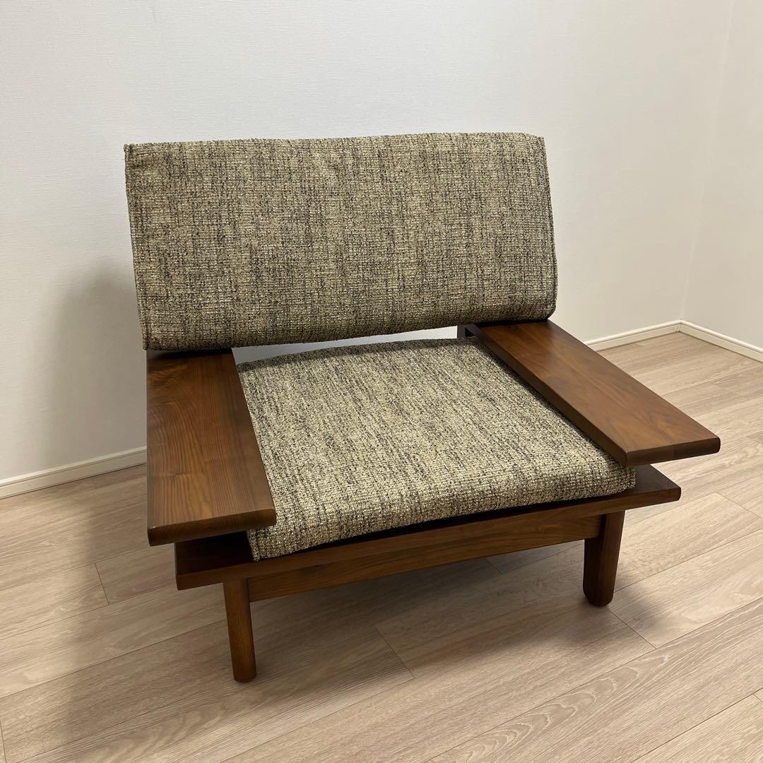 飛騨産業 森のことば Walnut 背クッション付きソファ 1P