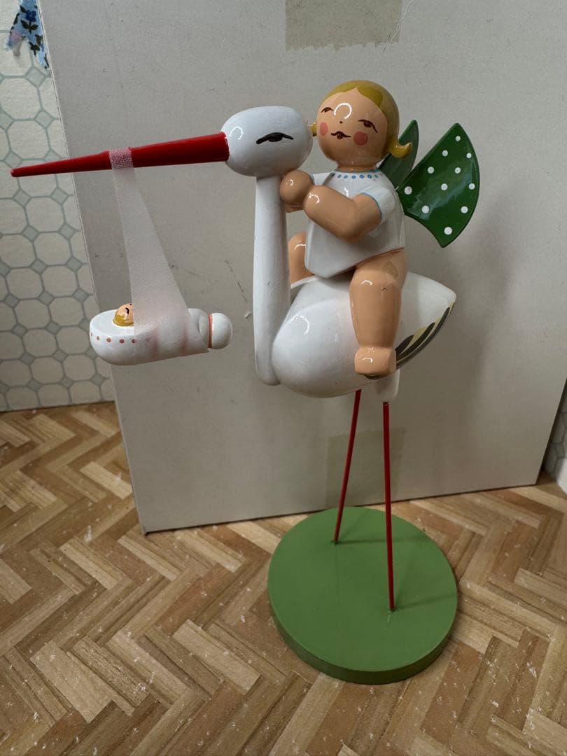 ヴェント & キューン　Wendt & Kuhn 赤ちゃん　コウノトリ　ピンク