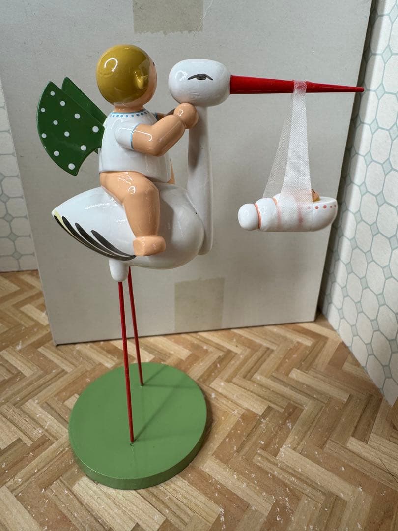 ヴェント & キューン　Wendt & Kuhn 赤ちゃん　コウノトリ　ピンク