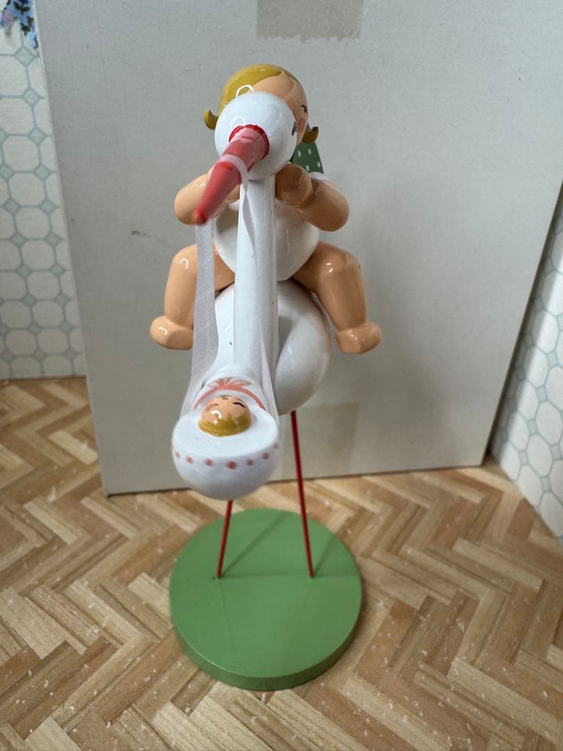 ヴェント & キューン　Wendt & Kuhn 赤ちゃん　コウノトリ　ピンク