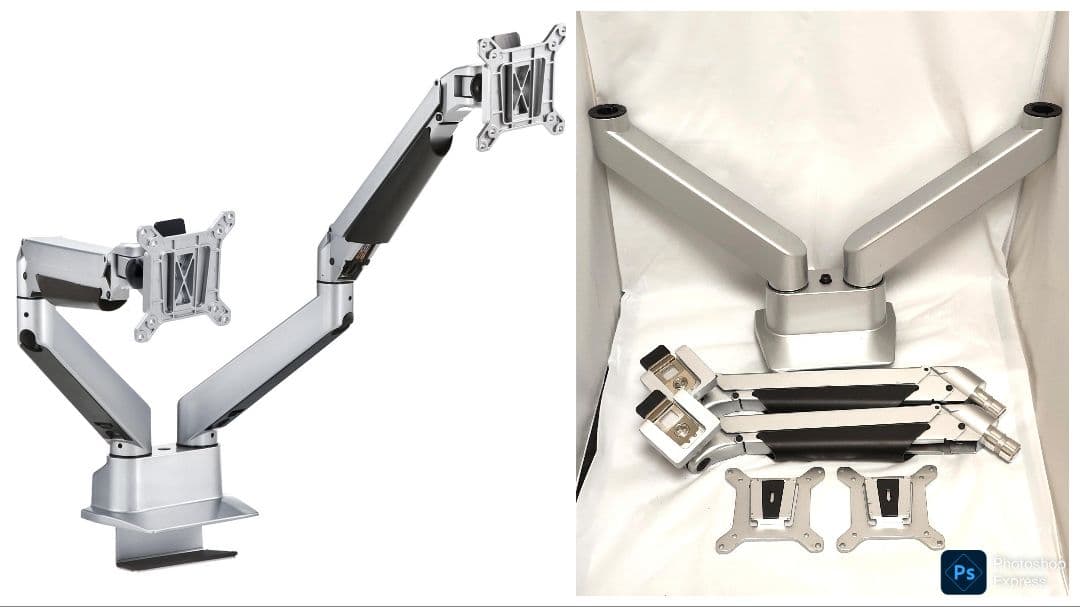 サンワサプライ 100-LA025 デュアルモニターアーム ガス圧式 34インチ