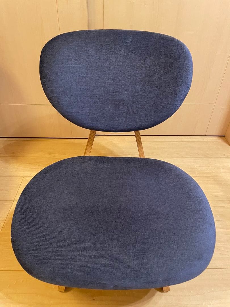 天童木工　低座椅子　ネイビー