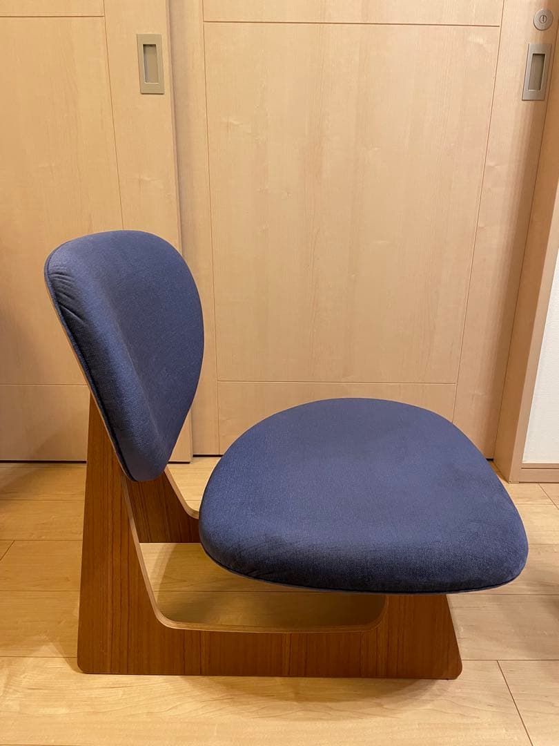 天童木工　低座椅子　ネイビー