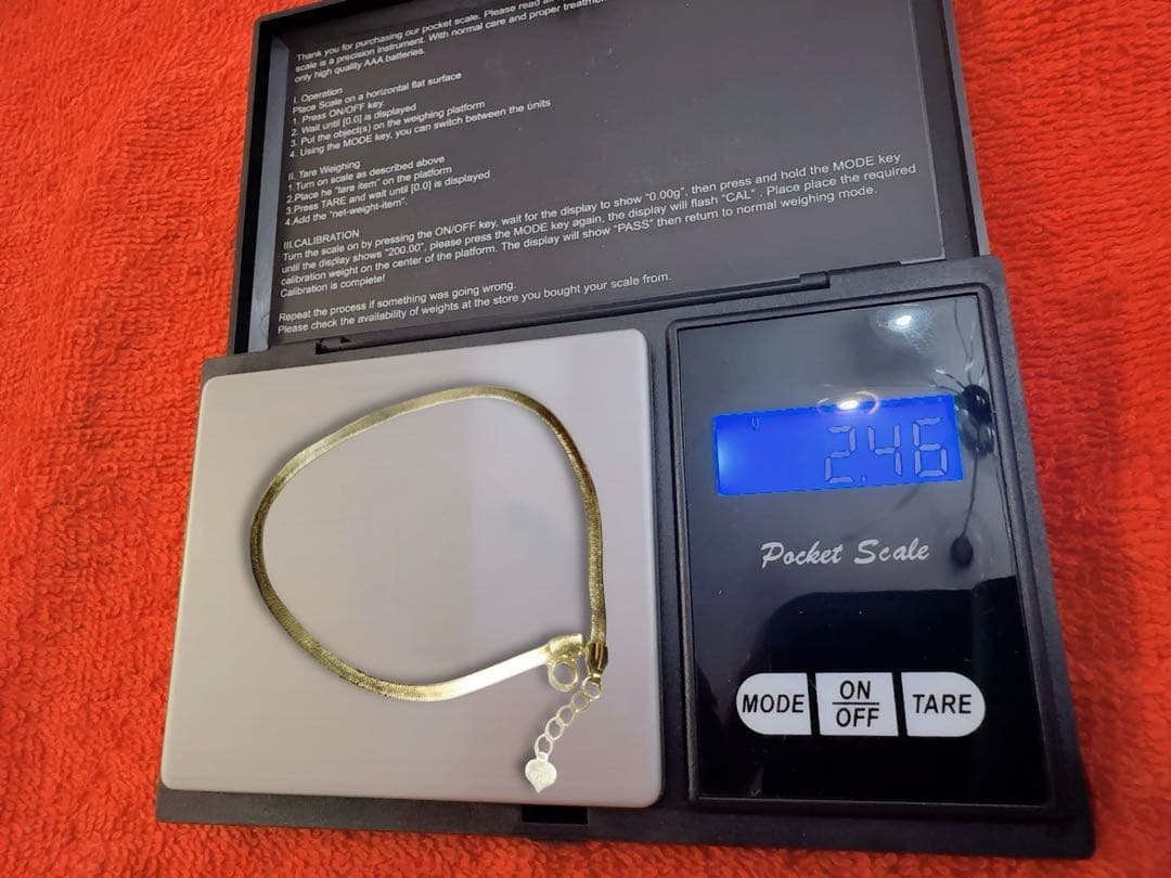 K18 スネークチェーンアンクレット