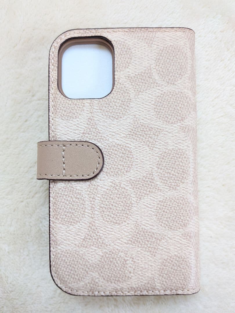 新品　希少色　コーチ　iPhone12mini対応ケース　シグネチャー　即日発送