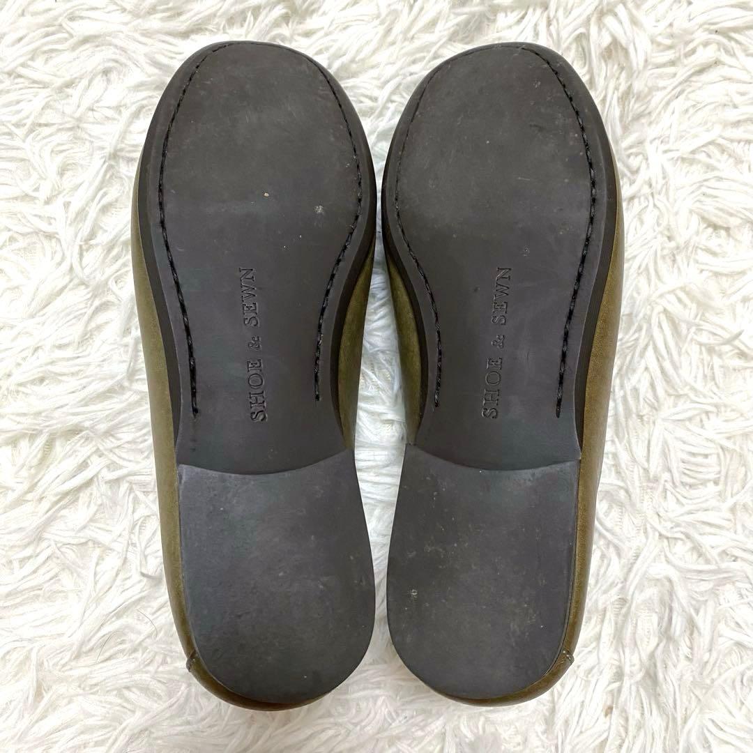 【美品】 shoe&sewn Medoc 38 シューアンドソーン モスグリーン
