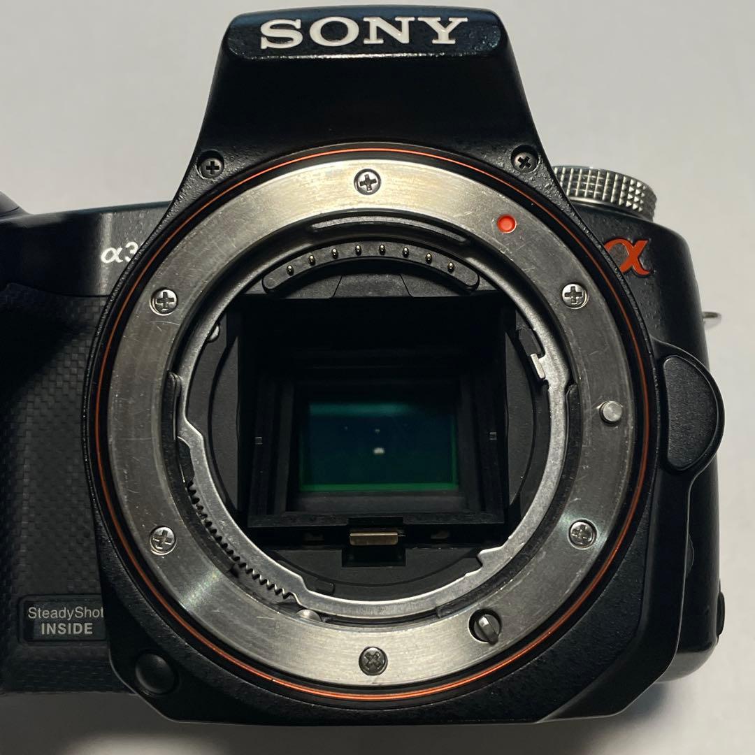 SONYα33 18-55レンズ付約13,000回、動作OK、充電器・バッテリー
