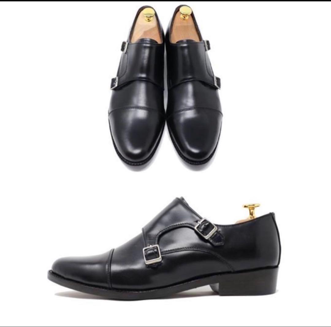 GLENFORD グレンフォード 革靴 ダブルモンクストラップ レザーソール