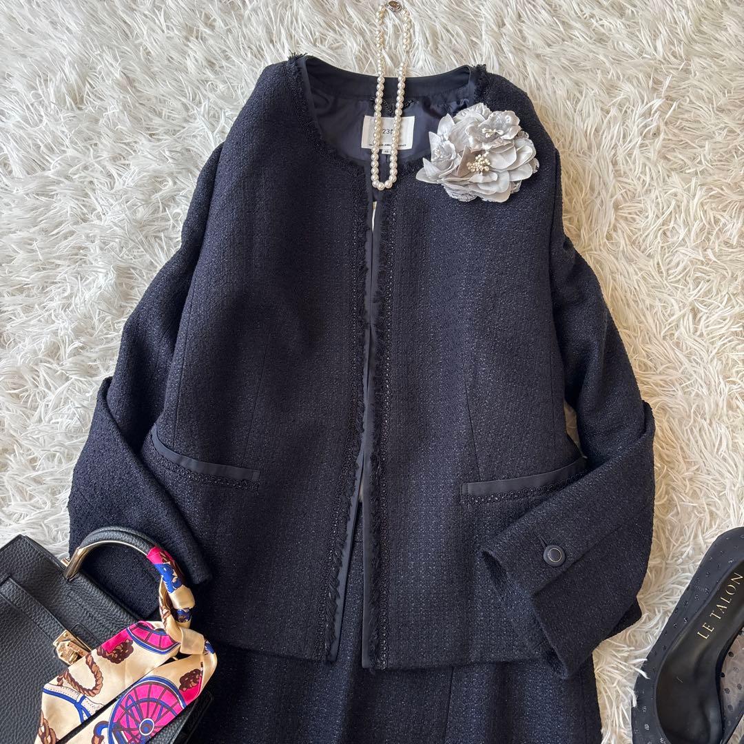 極美品♡美人系♡23区 ツイードジャケット セットアップ4L 卒業式 セレモニー