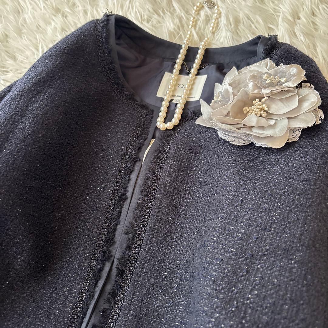 極美品♡美人系♡23区 ツイードジャケット セットアップ4L 卒業式 セレモニー