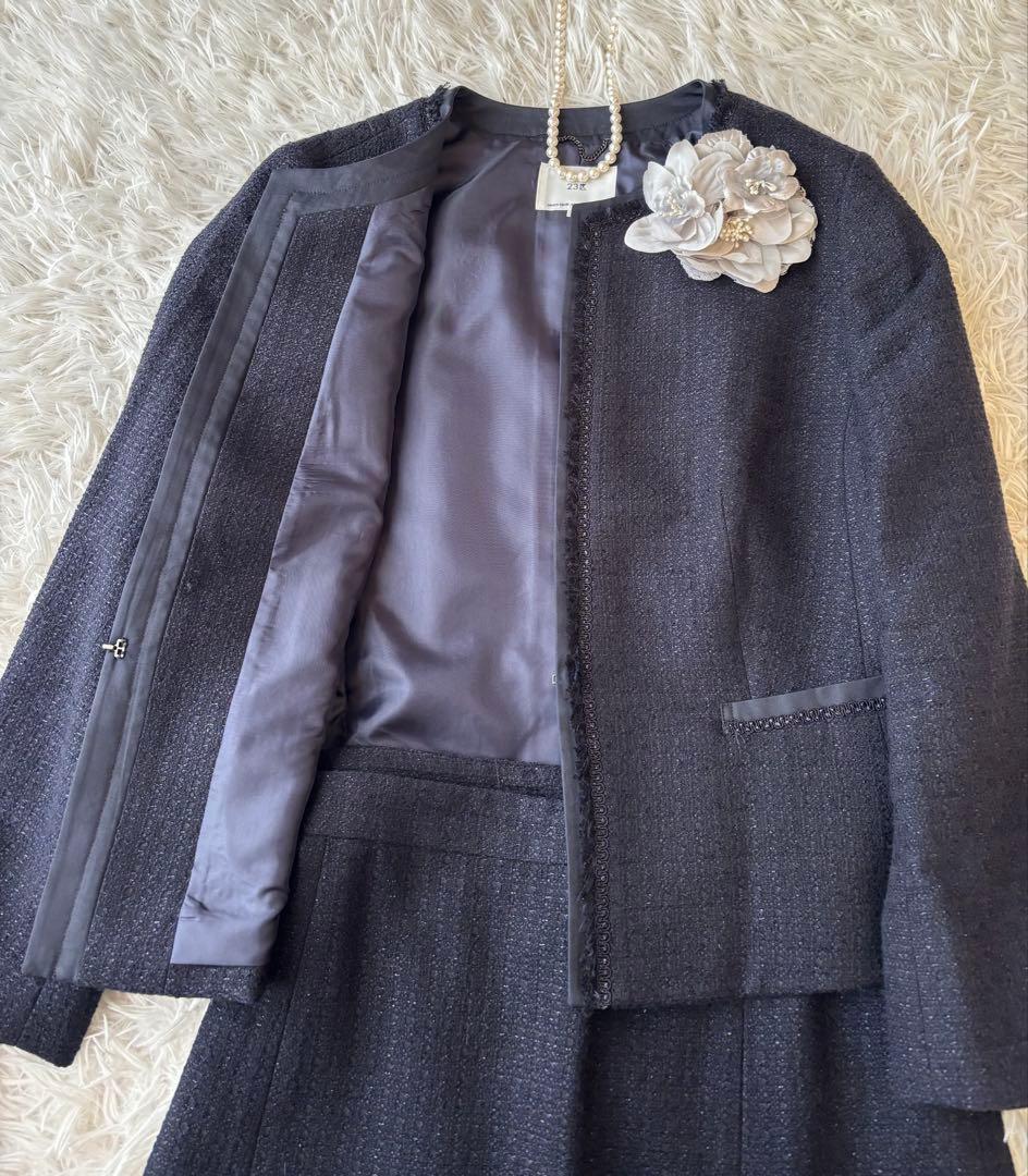 極美品♡美人系♡23区 ツイードジャケット セットアップ4L 卒業式 セレモニー