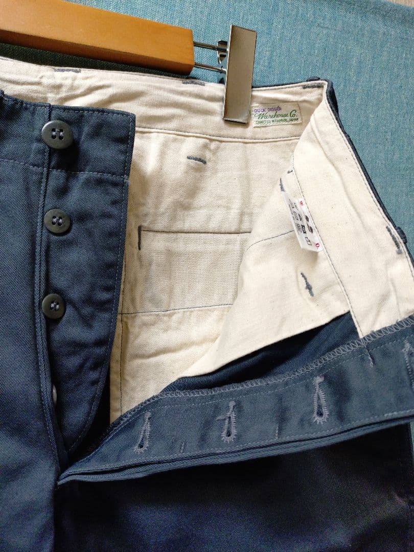 美品 ウエアハウス チノパンツ w32 1082 ブルーグレー