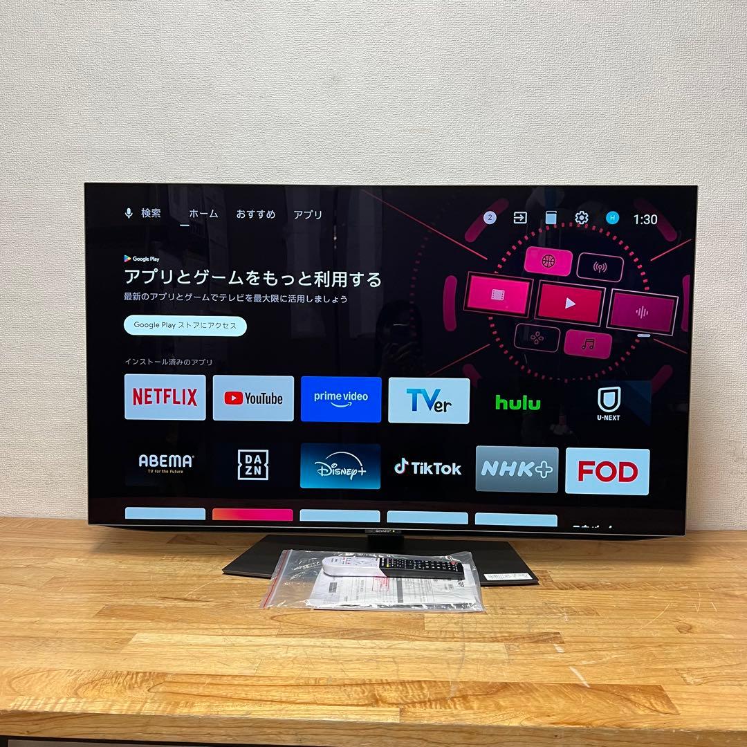 シャープ 48V型 4K有機ELテレビ AQUOS 4T-C48CQ1 アプリ○