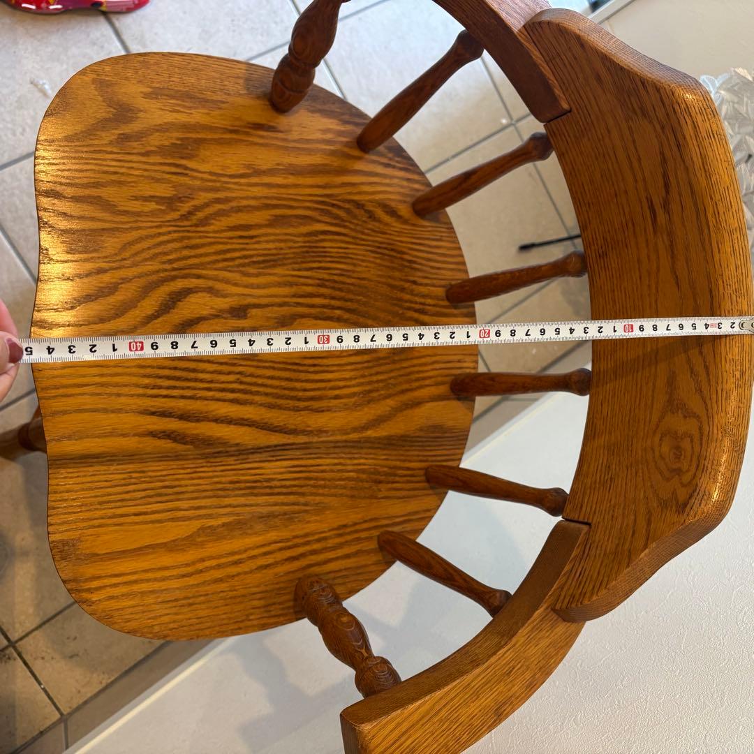 【希少品】ウッド ウィンザーチェア　回転椅子 カウンターチェア スポークチェア