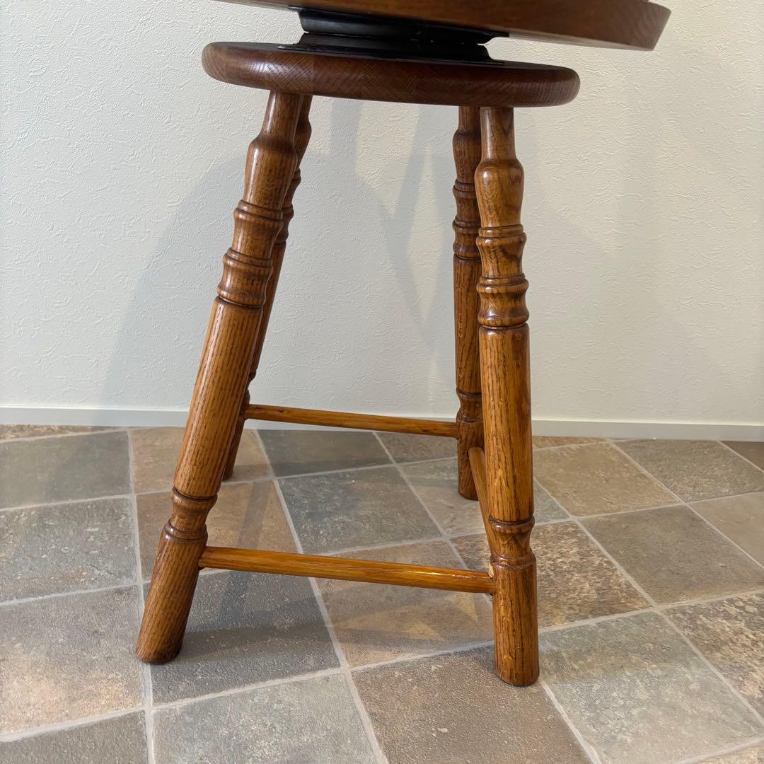 【希少品】ウッド ウィンザーチェア　回転椅子 カウンターチェア スポークチェア