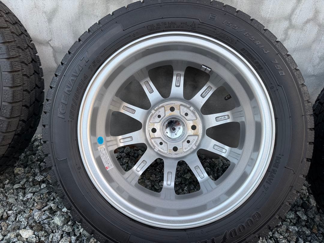 軽自動車14インチ　スタッドレスタイヤ＋ホイールセット　155/65/14