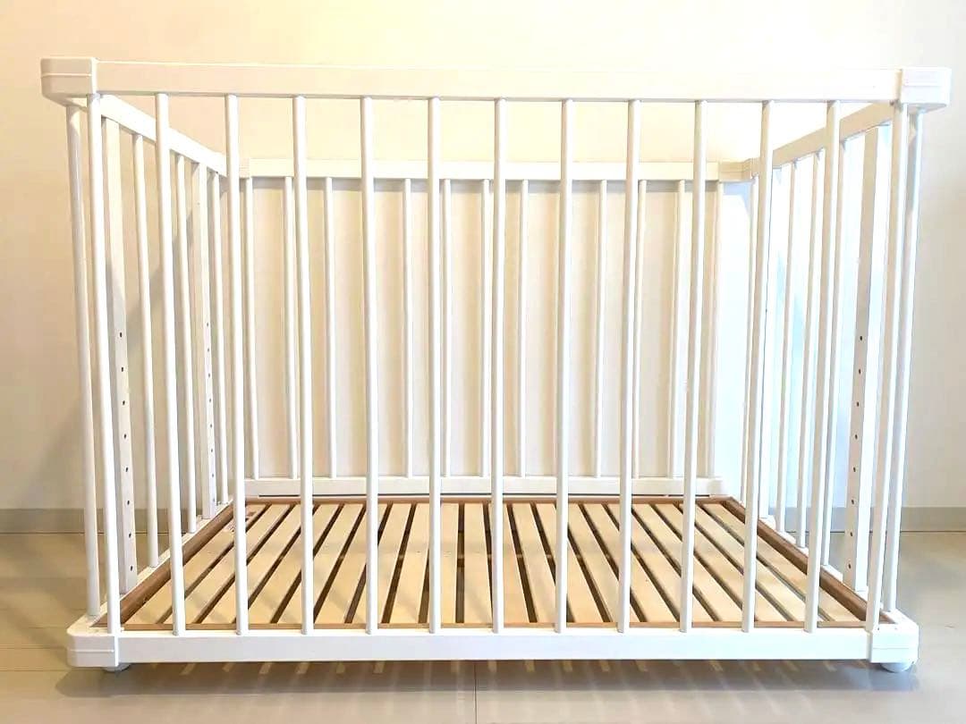 ファルスカ färska ベッドサイドベッド 03 ホワイト 添い寝安全ベルト付