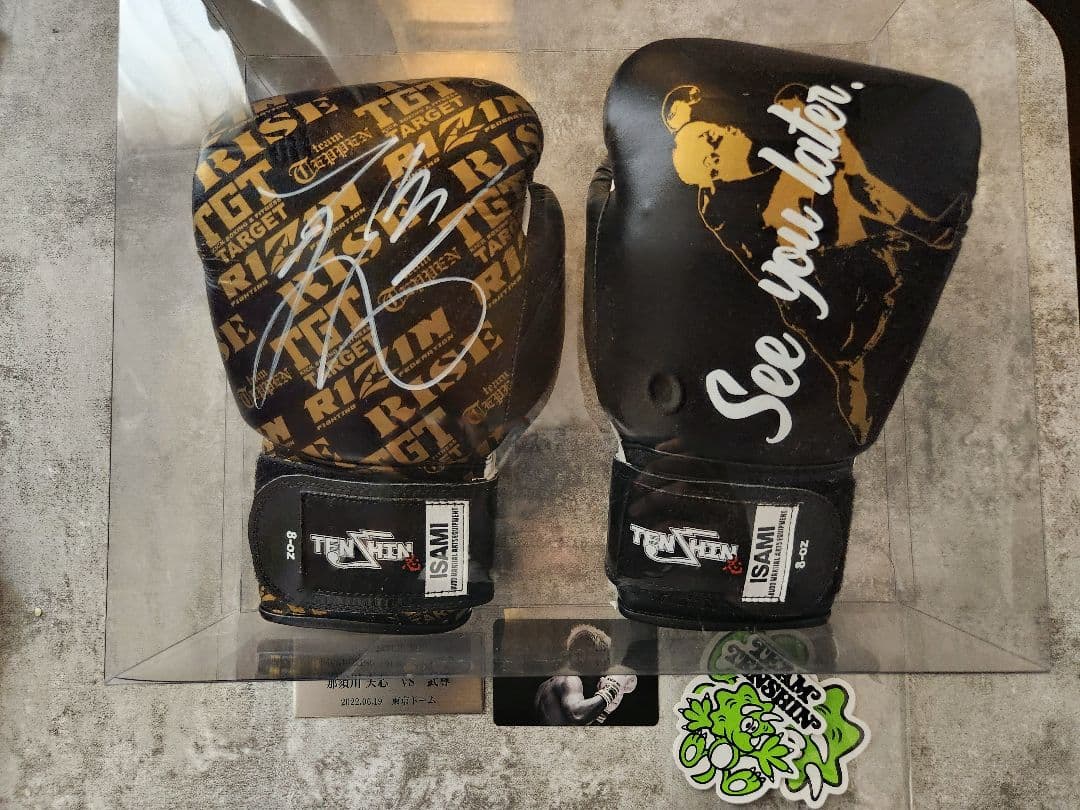 おまけ付き)那須川天心　引退記念グローブ　直筆サイン入り