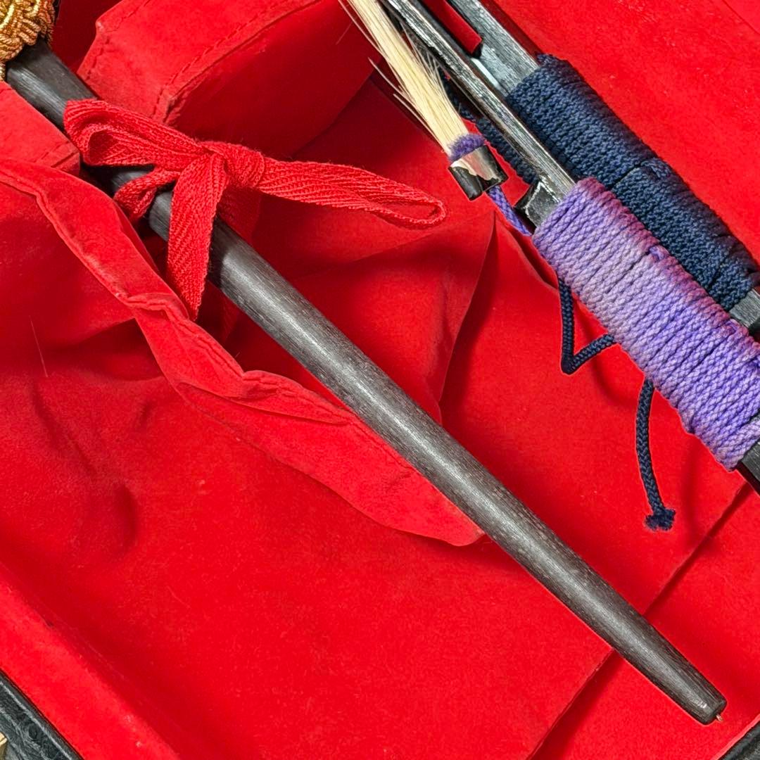 美品 琉球 胡弓 四弦 縞黒檀 本革 蛇皮　クーチョー 沖縄胡弓　擦弦楽器 蛇革