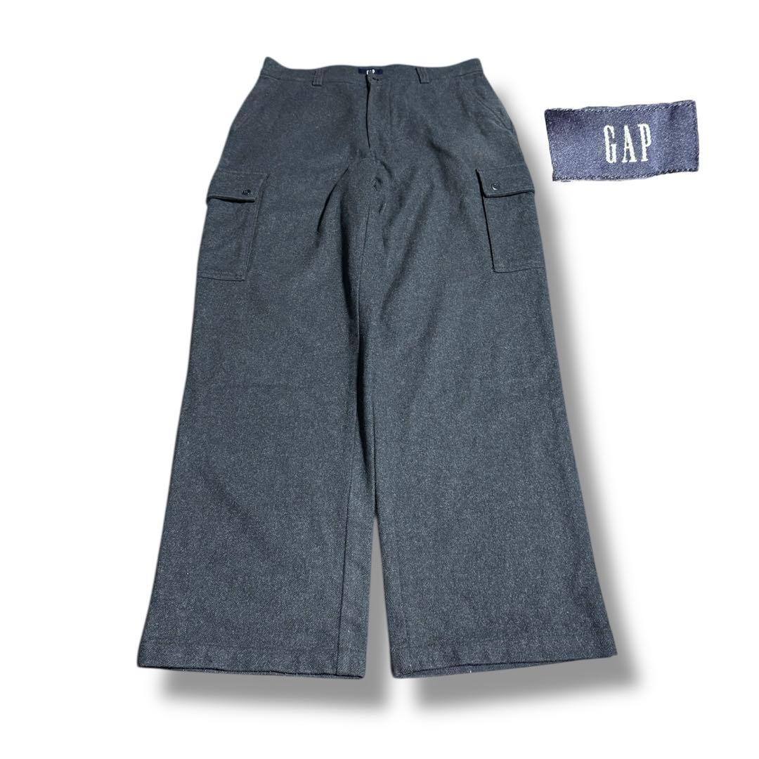00s old gap オールドギャップ ウールカーゴパンツ W32L30 古着
