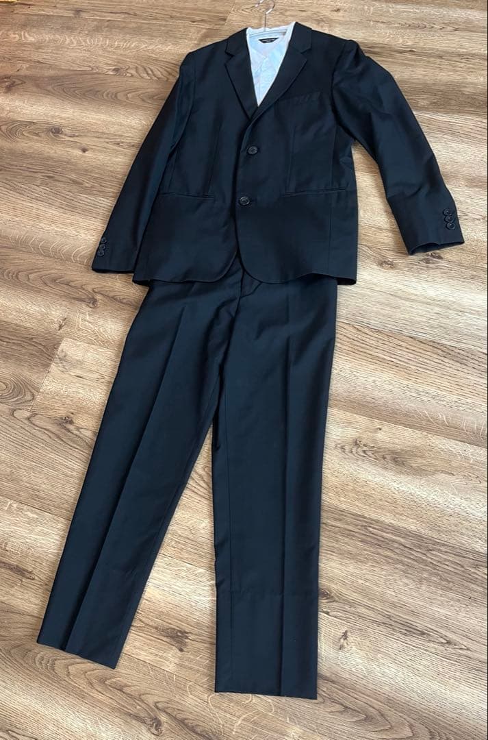 コムサイズム✴︎フォーマルスーツ2つボタン黒卒業式 入学式160男の子