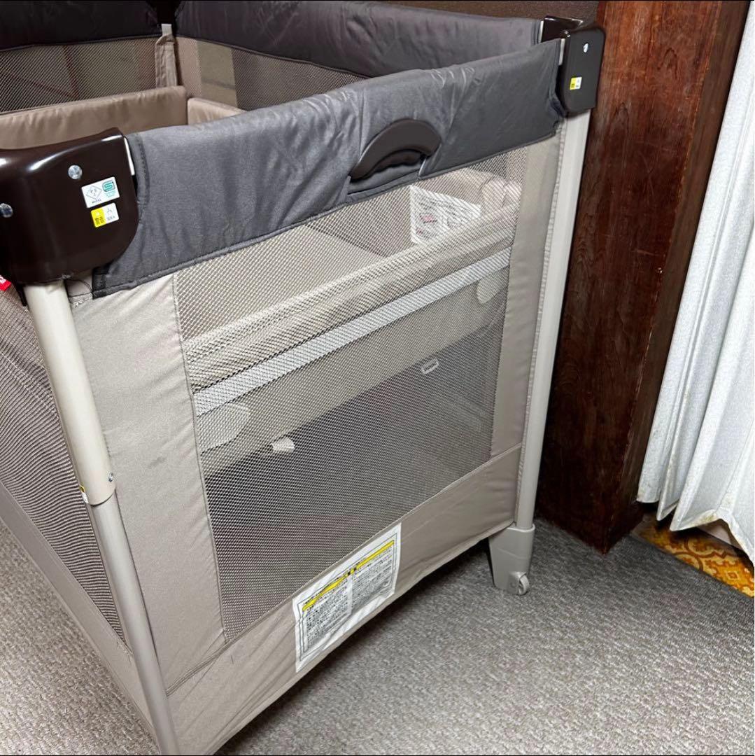 ココネルエアー 折り畳み ベビーベッド ココアブラウン