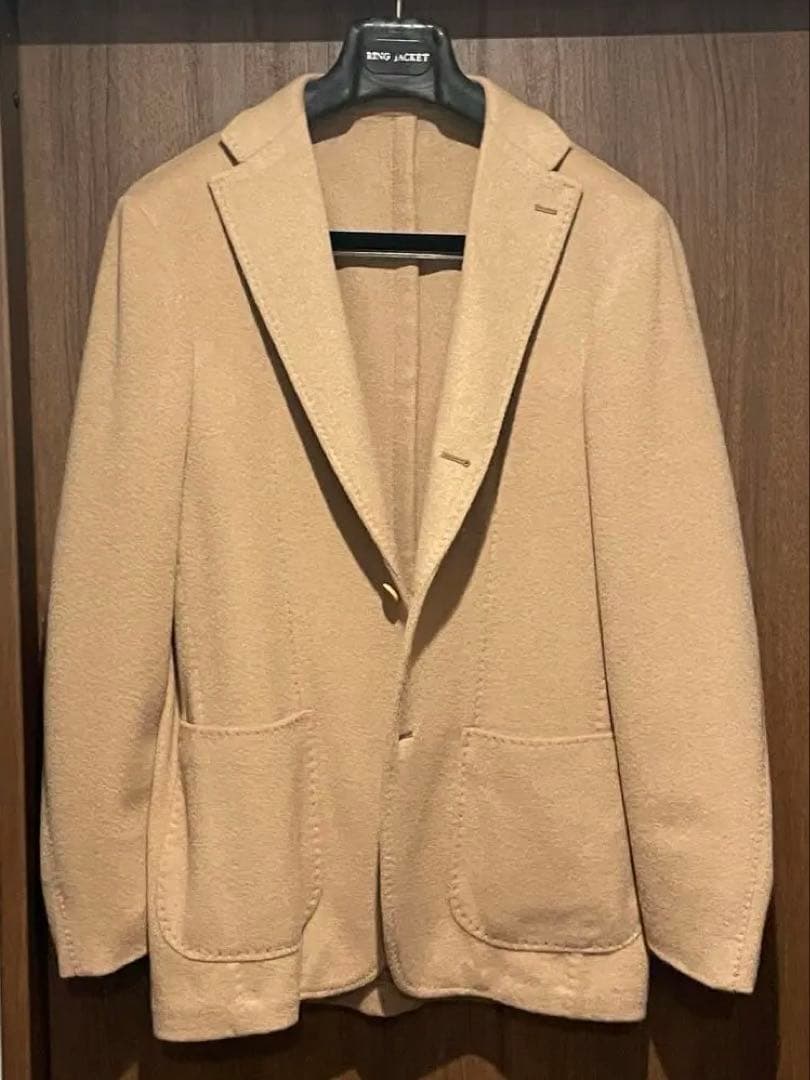リングヂャケット 48 キャメル100 ベージュ テーラードジャケット