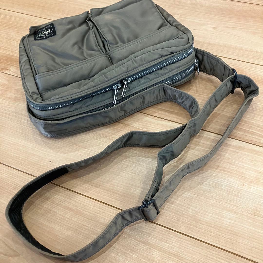PORTER カーキ ショルダーバッグ