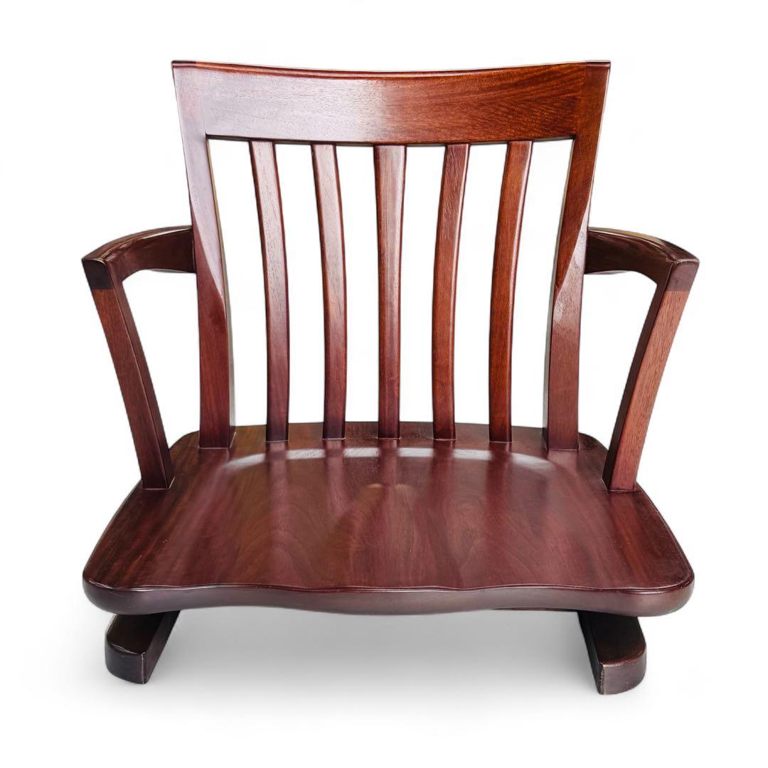 【良品】 大塚家具 ローチェア 回転式 座椅子 和風 モダン 天然木 1