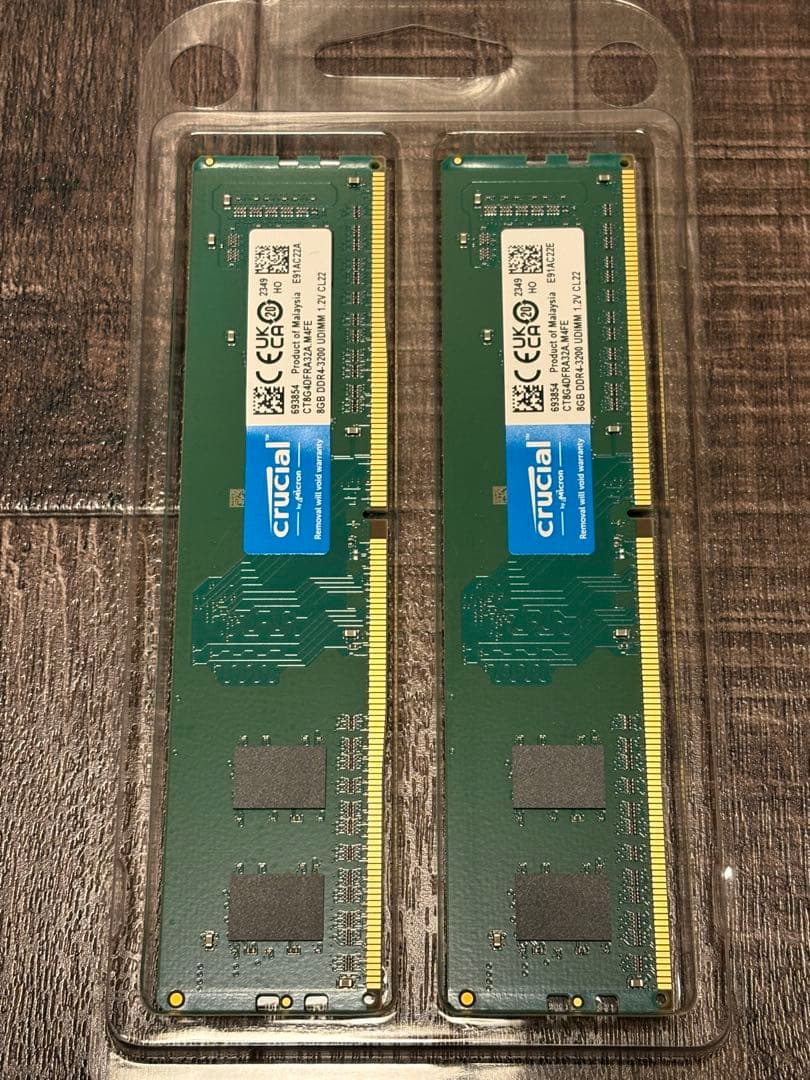 Crucial 16GB DDR4 メモリーキット　8GB✖︎2
