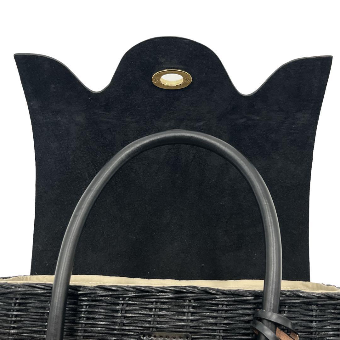 みぃたん様　カービングトライブス　かごバック　ラタン　ターンロック　ゴールド金具