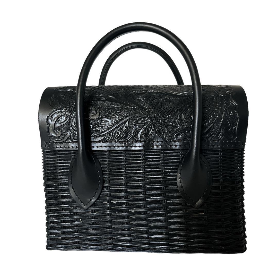 みぃたん様　カービングトライブス　かごバック　ラタン　ターンロック　ゴールド金具