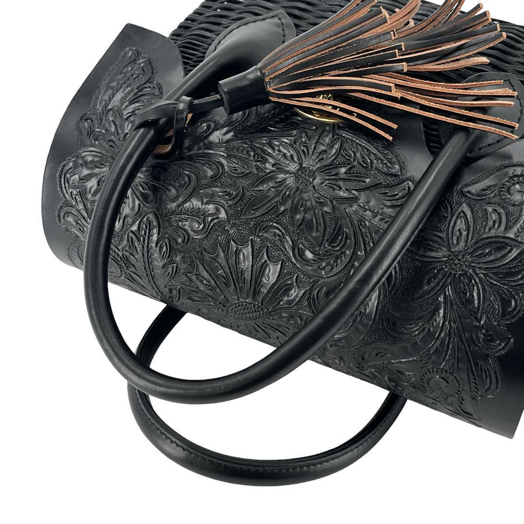 みぃたん様　カービングトライブス　かごバック　ラタン　ターンロック　ゴールド金具