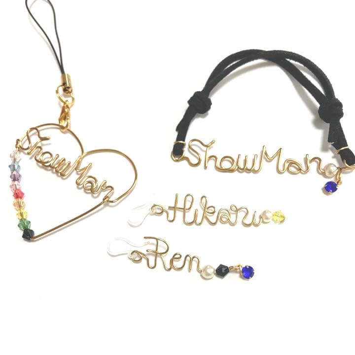 Mi-ka☆様ご確認用♡お名前ストラップ、ブレスレット、ピアス