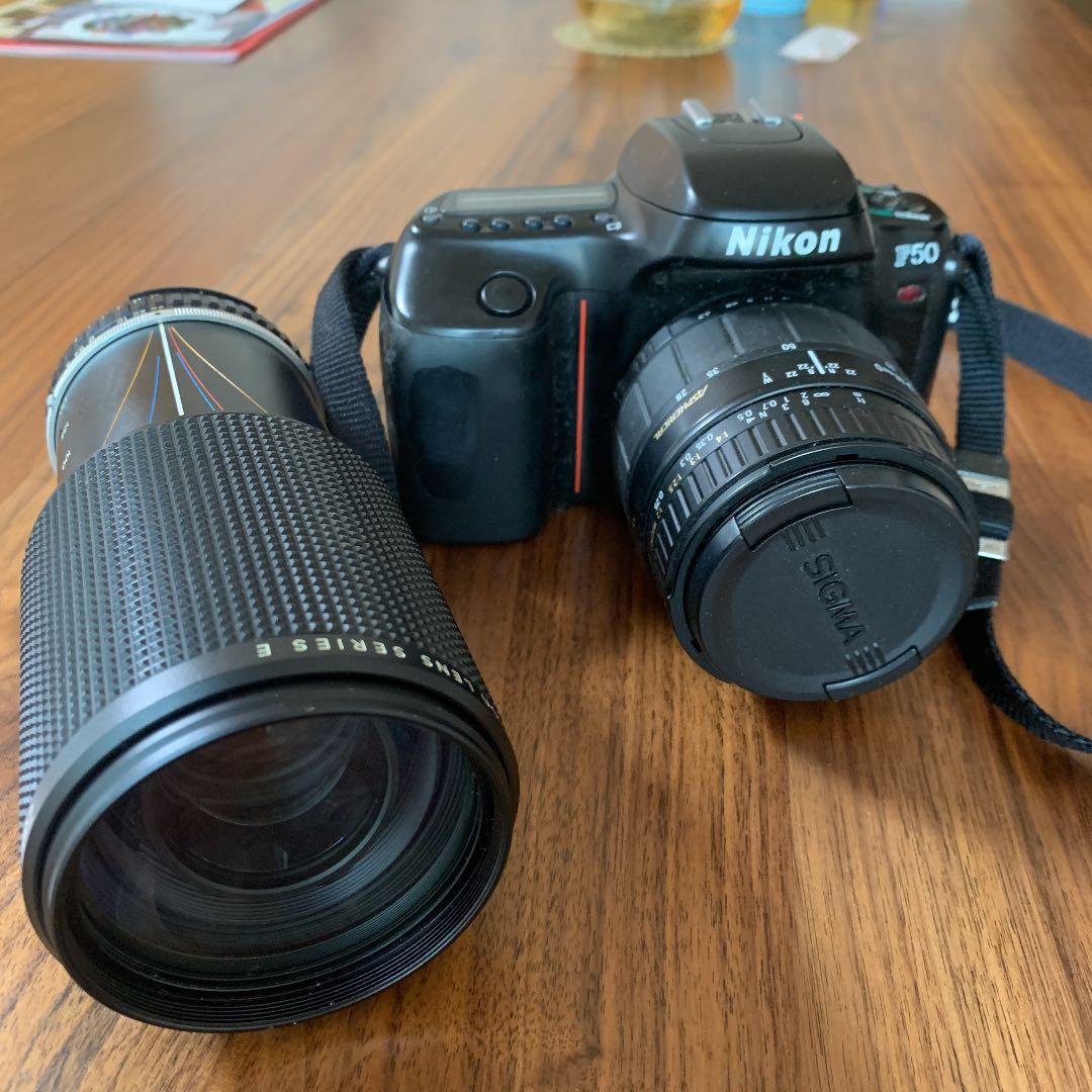 Nicon 一眼レフ　フィルムカメラ　望遠レンズ
