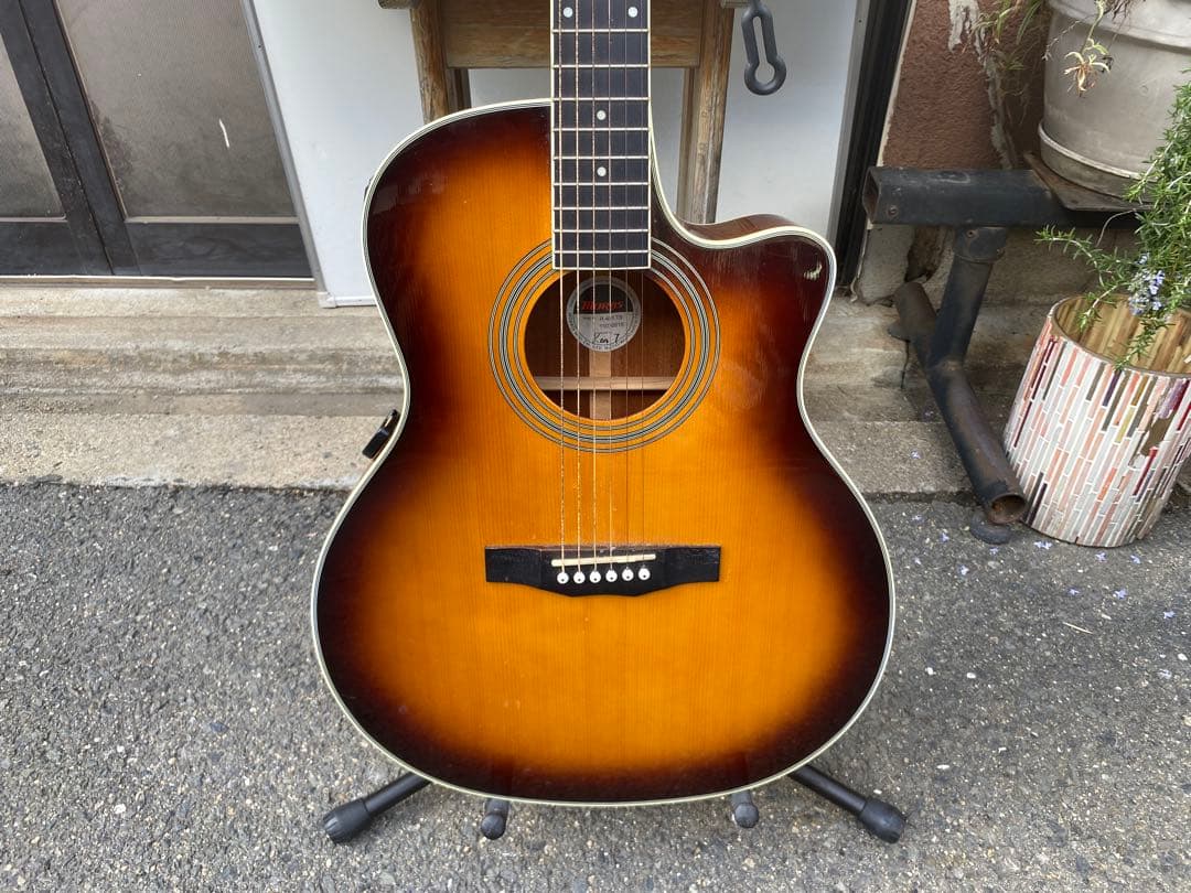 morris r-401 ts エレアコ　アコースティックギター　ソフトケース